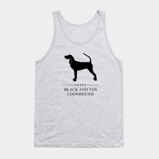 Black and Tan Coonhound Black Silhouette Tank Top